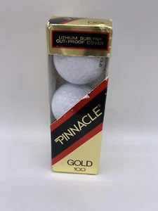 Pinnacle Gold 100 Golf Balls Brand New Golf Balls Vintage Retro Classic-Set of 3 - Picture 1 of 7