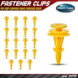 20Pcs 8mm Nylon Trim Panel & Tail Gate Retainer Clips for Jeep Cherokee Dodge - Picture 1 of 10