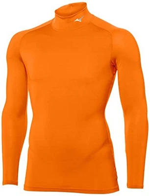 Camisa de treino Mizuno compressão dry accel bio engrenagem gola alta manga longa - Imagem 1 de 3