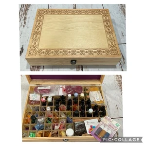 UNIQUE ESSENTIAL OIL STORAGE BOX ORGANIZER LARGE 100 BOTTLES CANDLE MAKING SUPPL - Picture 1 of 13