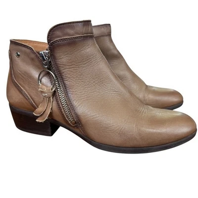 Pikolinos Daroka W1U-8505 Leather Brown Chunky Heel Ankle Boot Booties 40 9.5 10 - Image 1 of 4
