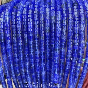 Cuentas espaciadoras de disco Heishi de cristal azul de alta calidad de 3x6 mm para hacer joyas hágalo usted mismo - Imagen 1 de 6