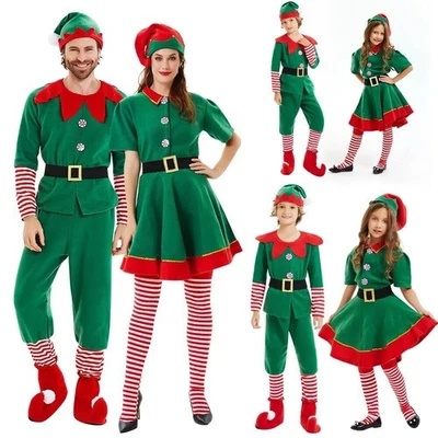 Women's Elf Cosplay Costume Full Set Christmas Party Adults Xmas Santas Outfit
