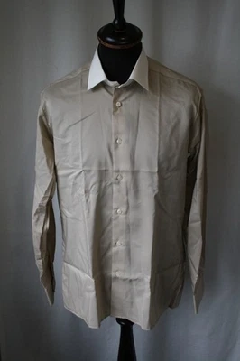 Vintage Rocola white collar beige dress shirt small mod dandy revival - Image 1 of 4