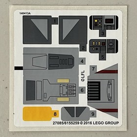 LEGO Star Wars Rebel Combat Frigate 75158 Sticker Sheet Authentic 
