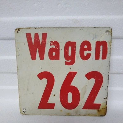 Deutsche Bundesbahn Wagenschild Aus Metall 13 X 13 Cm - Bild 1 von 2