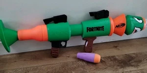 Nerf XOXO Fortnite Rocket Launcher Toy Gun - Green & Orange Bazooka by Hasbro - Picture 1 of 8