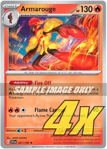 041/198 - 4x Armarouge - Scarlet Violet Base - Rare - Pokemon - Picture 1 of 1