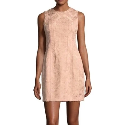 Theory Hourglass Baroque Jacquard Sleeveless Dress Pink Size 8 New With Tags - Image 1 of 4