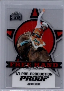 Josh Frost 2024 Leaf PBR Bull Riding 1/1 prova di pre produzione - Foto 1 di 1