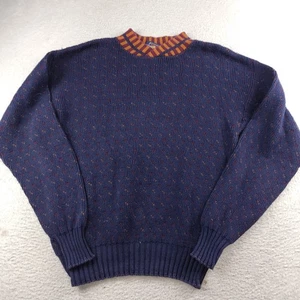 VTG 70s Chaps Ralph Lauren Heavy Knit Sweater Men's Large Jumper Preppy - Picture 1 of 7