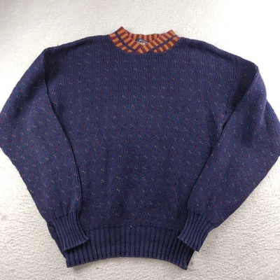 VTG 70s Chaps Ralph Lauren Heavy Knit Sweater Men's Large Jumper Preppy - Image 1 of 4