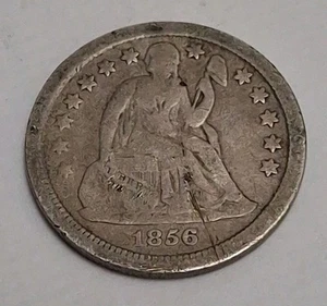 1856-P Seated Liberty Dime - Picture 1 of 2