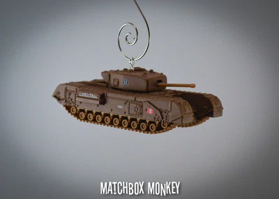 Canadian Churchill MkIII Tank D-Day Juno Beach WWII Christmas Ornament 1/72 - Image 1 of 4