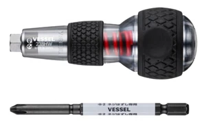 Destornillador de impacto VESSEL HAZUSERU Impacta Ball Grip 238HW-2 +2x100 hecho en Japón - Imagen 1 de 3