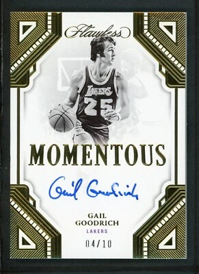 2022-23 GAIL GOODRICH 04/10 AUTO PANINI FLAWLESS MOMENTOUS AUTOGRAPHS - Image 1 of 2