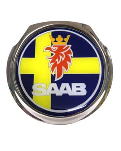 Insignia de parrilla de coche Saab Suecia - FIJACIONES GRATUITAS - Imagen 1 de 3