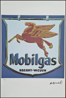 ANDY WARHOL * Mobilgas * 57 x 38 cm * signed lithograph * limited # 10/100 - Bild 1 von 4