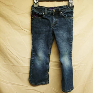RVT Girls Size 4 Purple Sequins Stretch Denim Blue Jeans - Picture 1 of 20
