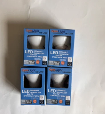 OptoLight LED Lamp Dimmable R20 7W 2700 Warm White Light - 2pack - Image 1 of 2