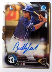 2016 BOWMAN CHROME 1ST BOWMAN AUTO BUDDY REED (K) - Picture 1 of 2