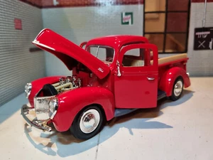 Ford Pickup Truck 1940 Red Motormax 73234 G LGB 1:24 Diecast Scale Model Car - Picture 1 of 9