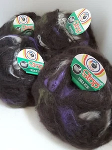 5 x STOP FRENESI DARK BROWN COLOUR MIX 53% MOHAIR 10% WOOL YARN 50gr each - Picture 1 of 6