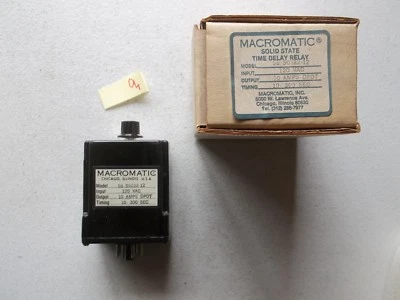 MACROMATIC SOLD STATE TIME DELAY RELAY SS 50222-12 10-300 SEC 120VAC (WL38-2) - Image 1 of 4