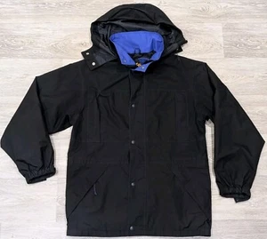Vintage Rei GoreTex Waterproof Jacket Hooded Black Size Small S Womens - Picture 1 of 15