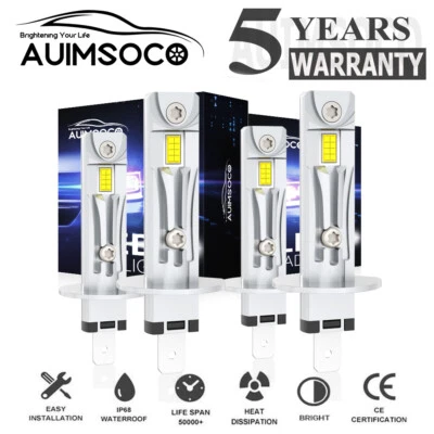 For Jaguar X-Type 2001 2002 2003 2004 2005 2006 2007 2008 LED Headlight Bulbs 4x - Image 1 of 4