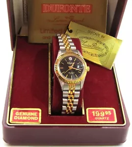 Dufonte Swiss by Lucien Piccard NEW wristwatch watch BOX CASE VINTAGE women's - Picture 1 of 7