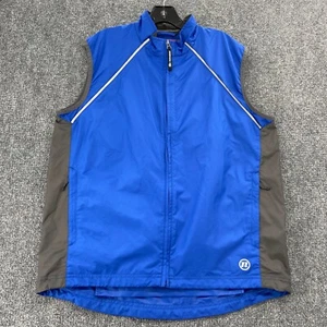 Novara Vest Mens Large Blue Lightweight Performance Breathable Quick Dry Pockets - Picture 1 of 12