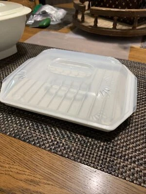 Nordic Ware Bacon Rack with Lid, 10.25x8x2 Inches, White  - Image 1 of 4