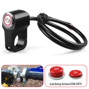 7/8" Motorcycle ATV ON Off Switch Button Handlebar Headlight Spot Fog Light Red - Bild 1 von 9
