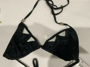 Beach Bunny Bikini Tri Top Black M - Picture 1 of 1