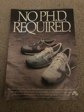 1985 NIKE VECTOR VENGEANCE VORTEX Running Shoes Poster Print Ad WOMEN V-SERIES