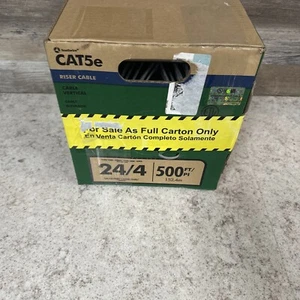 Southwire CAT5e Riser Cable 500 ft. 24/4 Low Voltage Solid Jacketed Gray Indoor - Picture 1 of 3