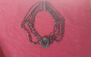 Trachtencollier ; Trachtenschmuck; Halskette; rodiertes Glas; feine Arbeit , um - Bild 1 von 4