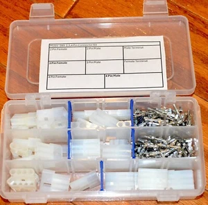 Molex .093 Series Free Hanging Connector Kit. 2-3-4 Pin. 14-20 Ga. 130 Pieces - Picture 1 of 1