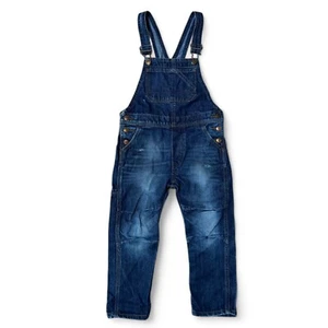 H&M Boys Overall Jeans, Kids Denim Pants, Size: 4-5Y, Blue Denim - USED - Picture 1 of 5