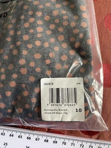 Weird Fish Ladies Top 10 Nanaimo Eco Print Jersey - Picture 1 of 6
