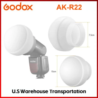 Cúpula de difusión plegable Godox AK-R22 EE. UU., difusor para cabeza redonda Godox V1 pro Foto 1 de 4