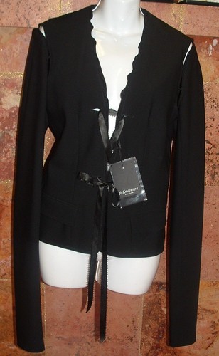 SAINT LAURENT (YSL) GIACCA NERA YVESSAINTLAURENT RUN WAY $2.750 00 40 FRANCIA UNICA!!!