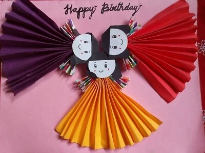 HAND MADE CARDS Birthday Anniversary Father's & Mother's day  Sister Brother  - Image 1 of 4