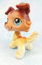 LPS Littlest Pet Shop #58 LPS Collie Dog Blue Eyes 2004 Paw Up Authentic