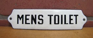 HERREN WC Original altes Porzellanschild Toilette Bad Esszimmer Laden Bar Pub B&B - Bild 1 von 8