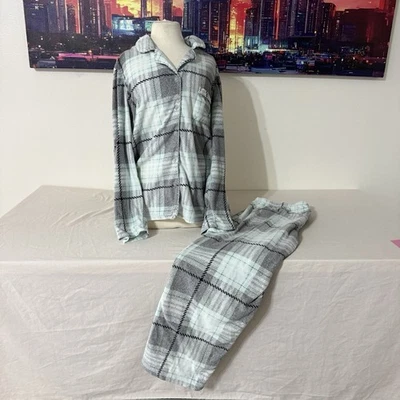 Conjunto de pijama a juego para mujer Ellen Tracy a cuadros talla XL Foto 1 de 4