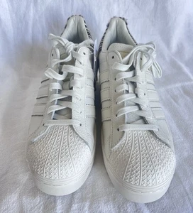 Adidas Superstar Bold Zebra Heel Pony Hair Women’s 9.5 White Shoes FV3468 NIB - Picture 1 of 9