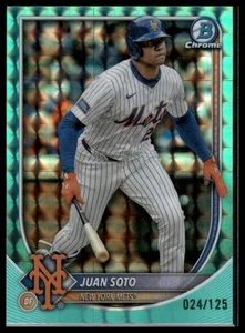 2025 Bowman Chrome Aqua Geometric Refractor #/125 - 22 Juan Soto - Picture 1 of 2