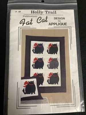 Holly Trail Publications Fat Cat Design to Applique Vintage Pattern Some Fabric - Image 1 of 4